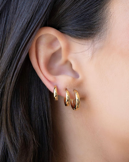 AREIA HOOPS SMALL GOLD
