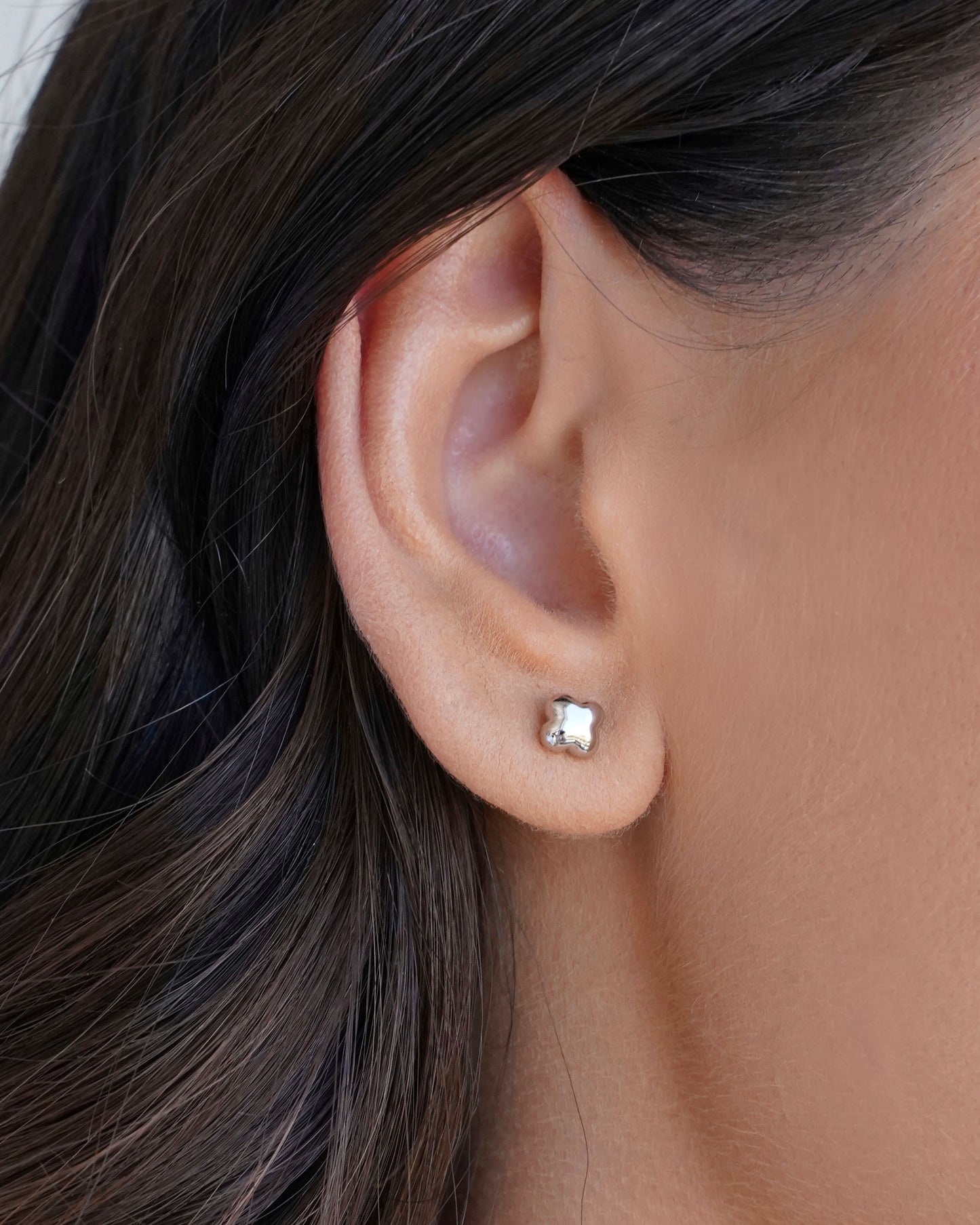 FLOR EARRINGS SILVER