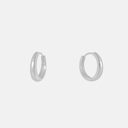 AREIA HOOPS MEDIUM SILVER