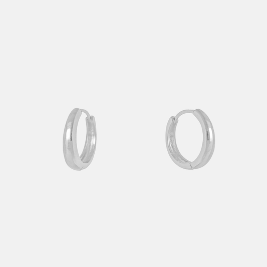 AREIA HOOPS MEDIUM SILVER